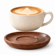 Elora Meadow Latte Cup & Walnut Saucer